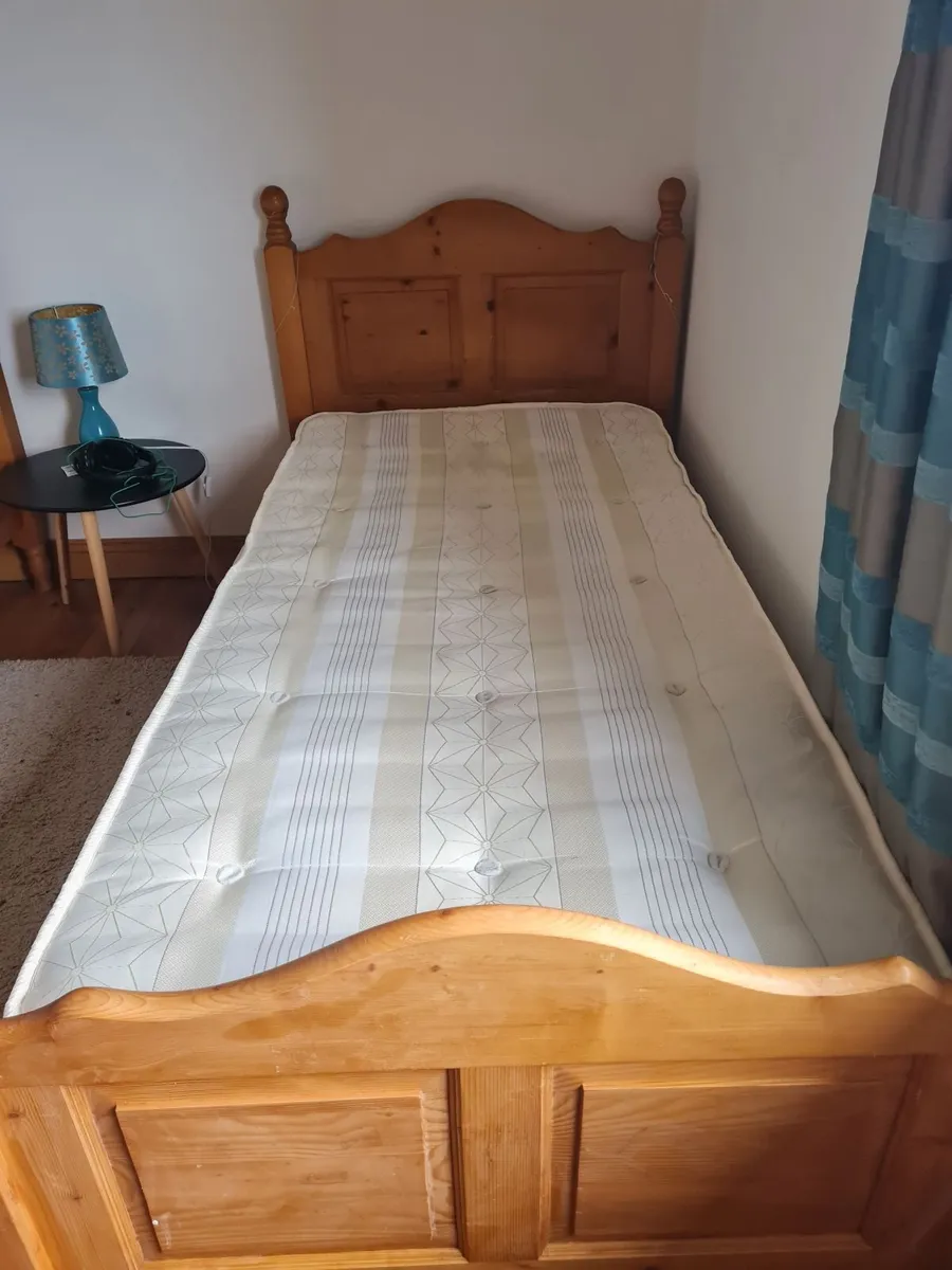 2 single beds frames and mattresses - Image 1