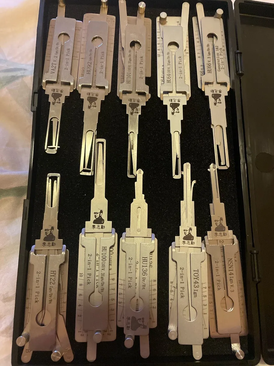 Original Lishi 2-in-1 Set (10 pcs) Locksmith Tools