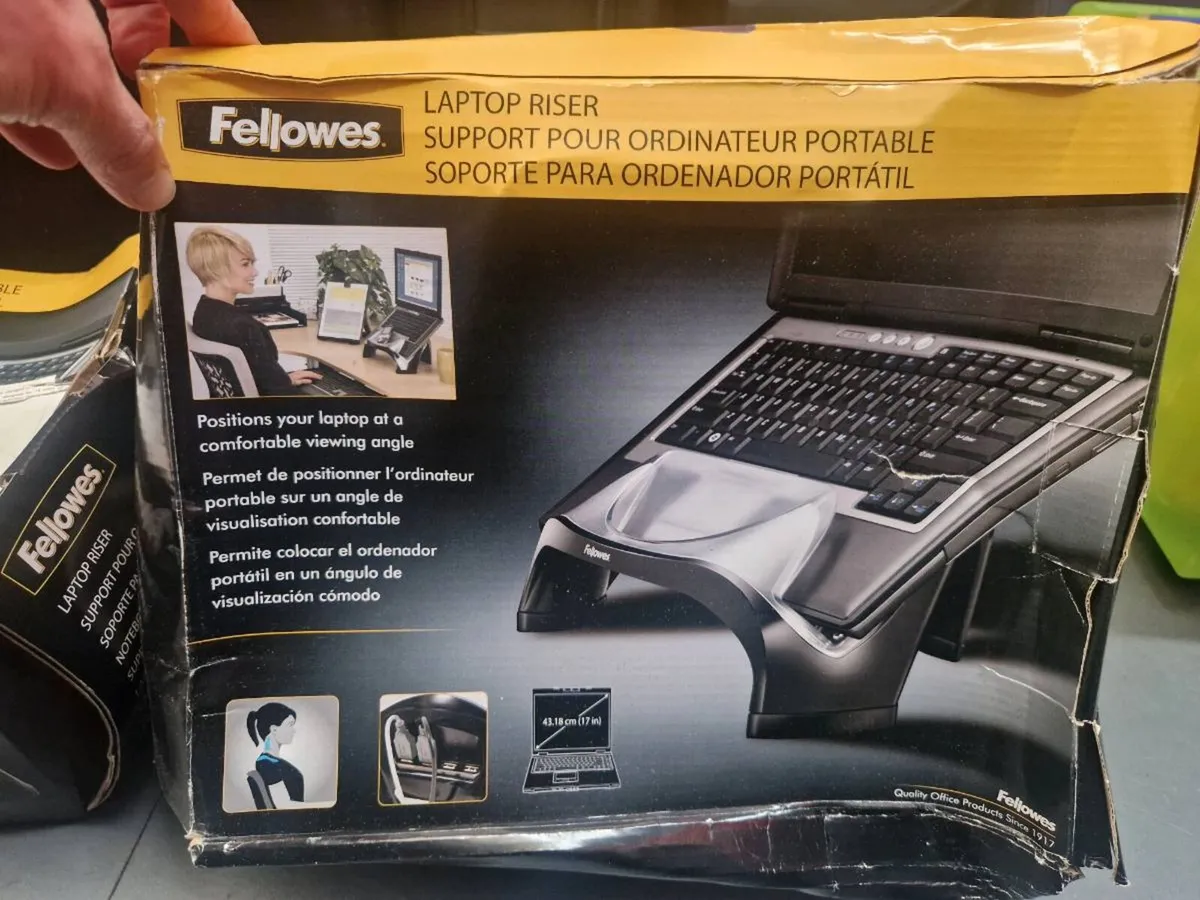 Fellowes adjustable laptop riser / stand for sale.