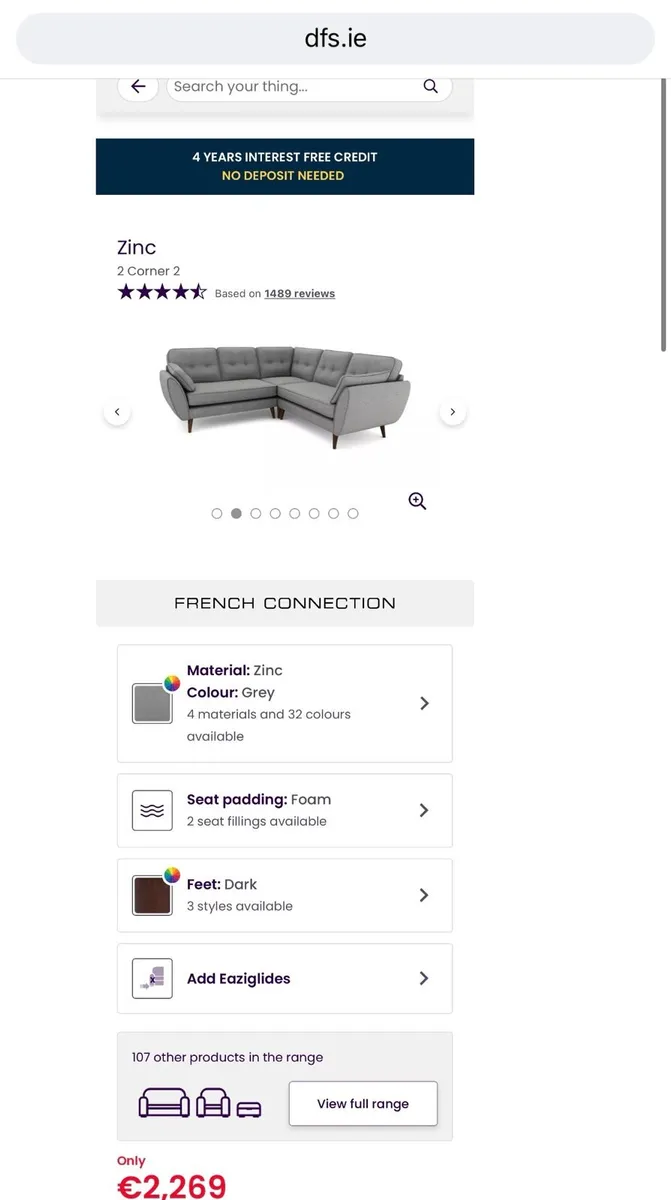 Dfs french connection sofa - Image 4