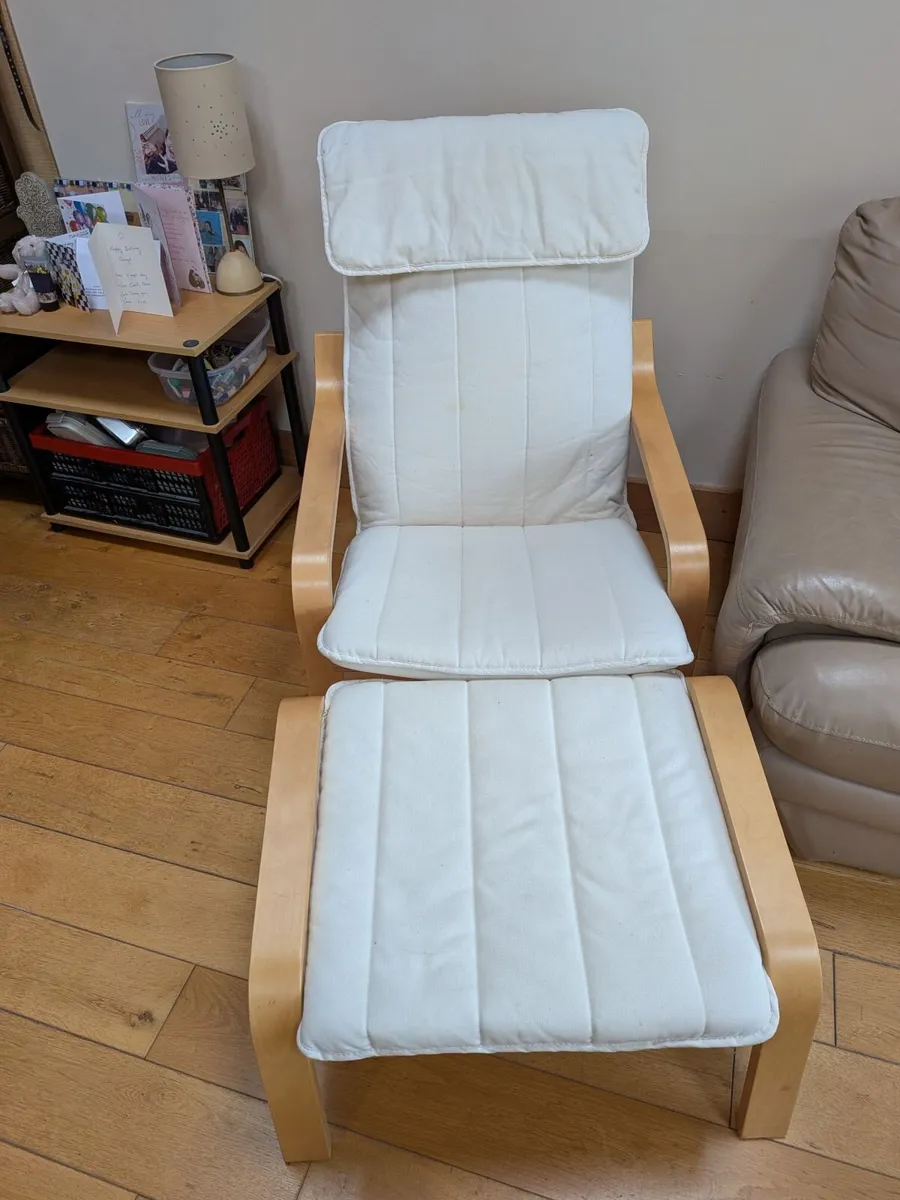 Chair & footstool - Image 3