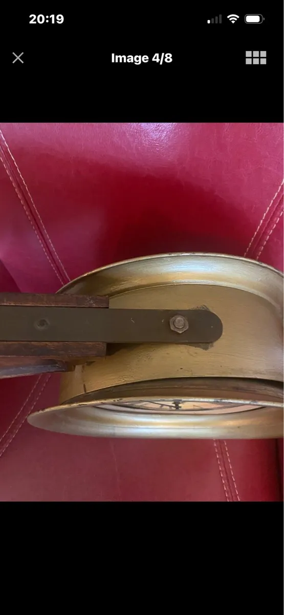 Brass Double Sided Wall Clock - Image 4