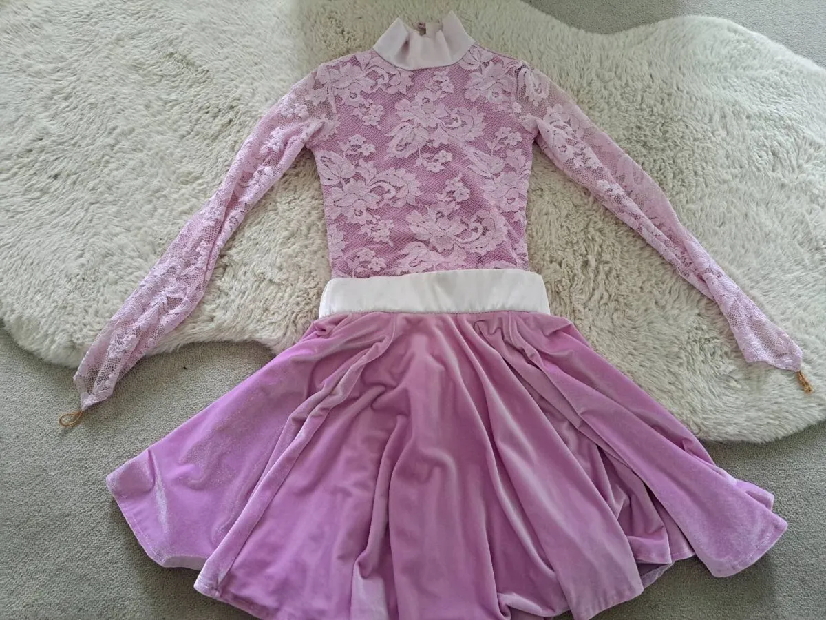 Ballroom Latin Lilac girls dress 9-10 - Image 1