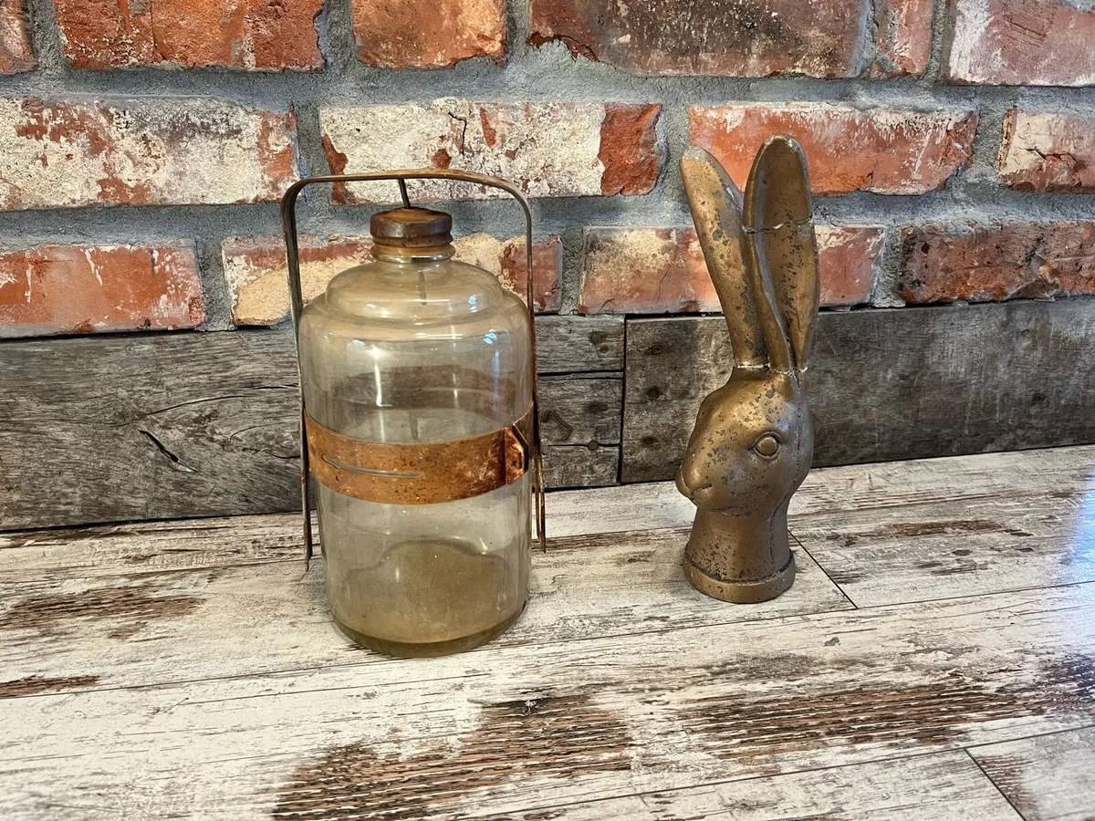 Vintage Paraffin Glass Bottle - Image 1