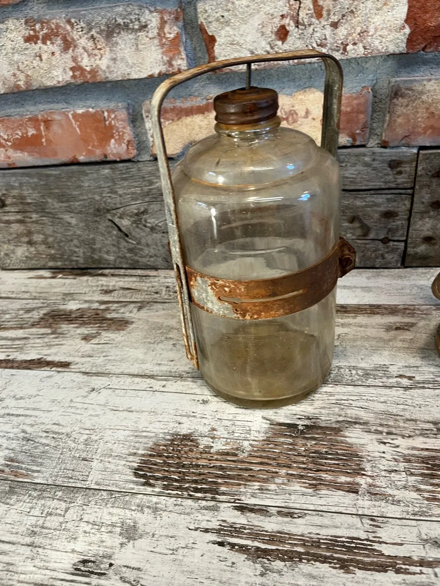 Vintage Paraffin Glass Bottle - Image 3