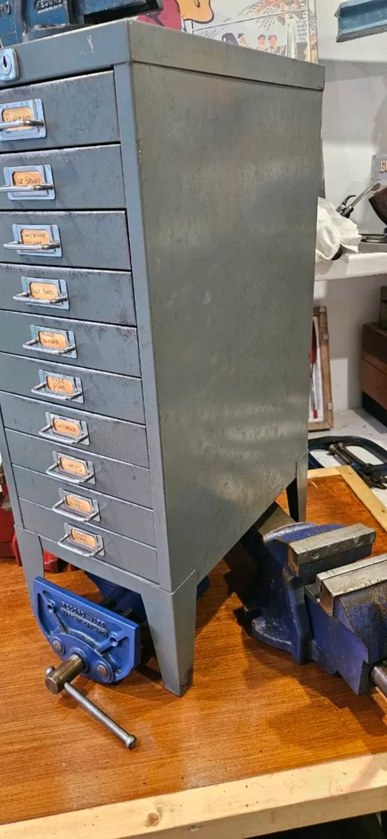 Set vintage steel drawers - Image 4