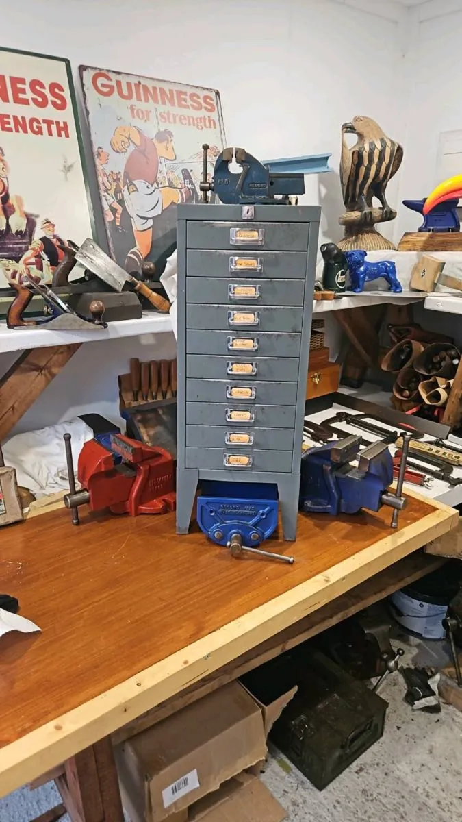 Set vintage steel drawers - Image 1