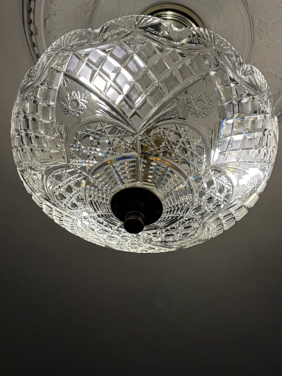 Waterford crystal up light chandelier. - Image 1