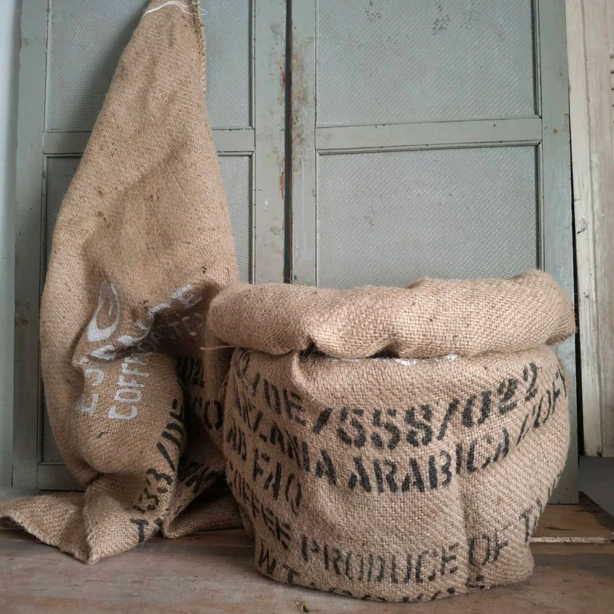 Hessian Coffee Bean Sacks - Image 1