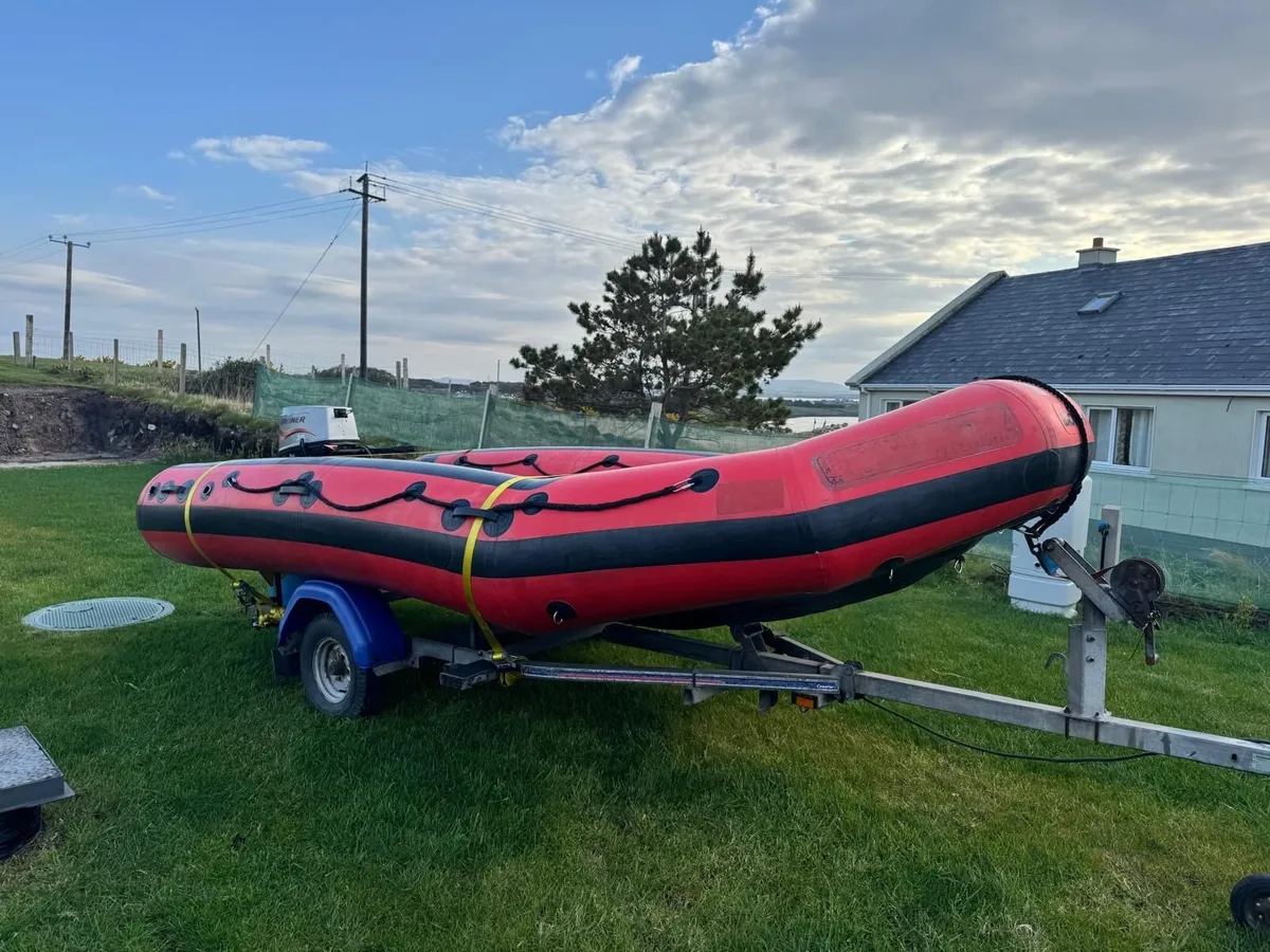 Inflatable Boat, Trailer & Engine - Image 1