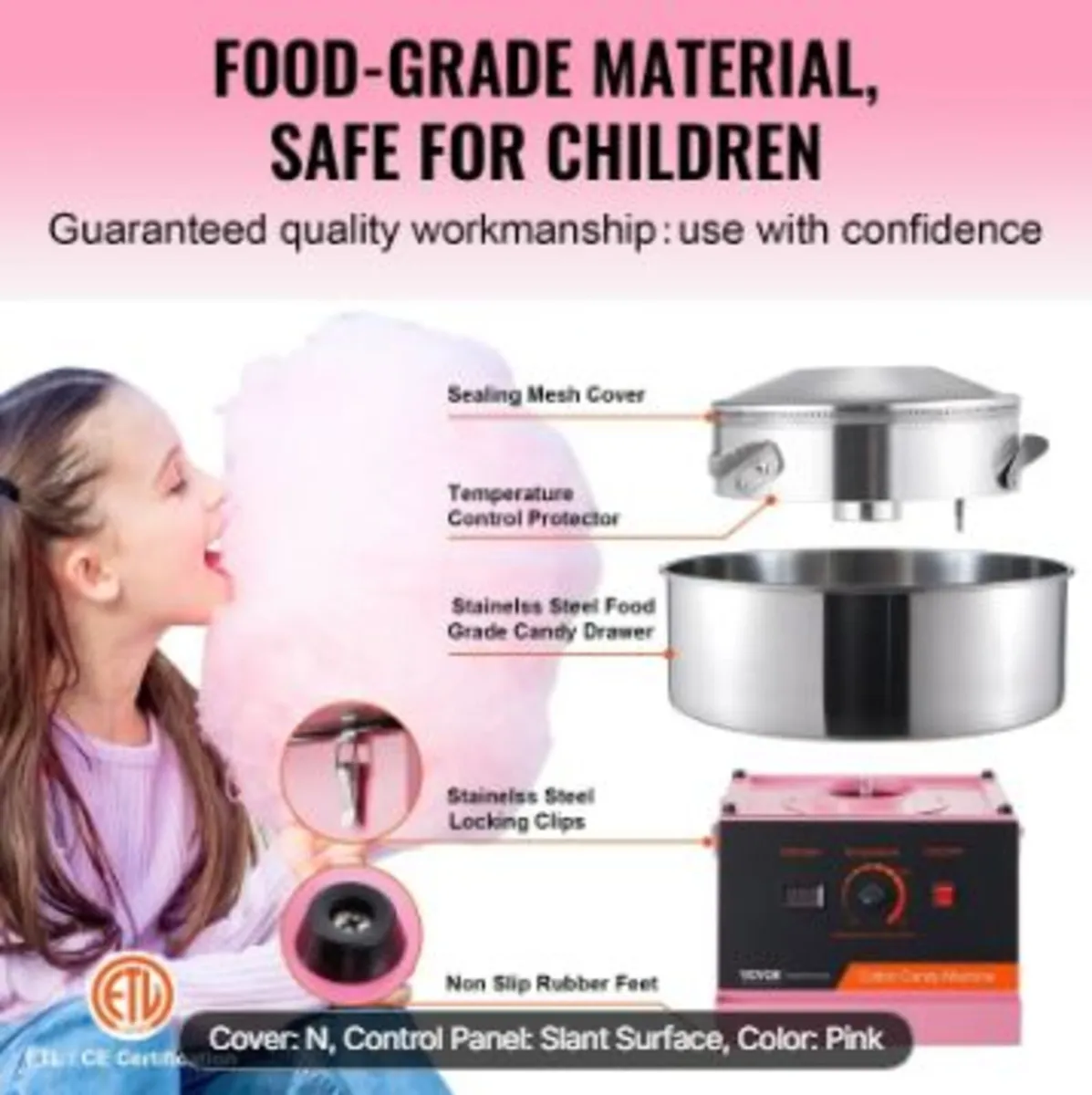 Electric Cotton Candy Machine, 1000W - Image 4