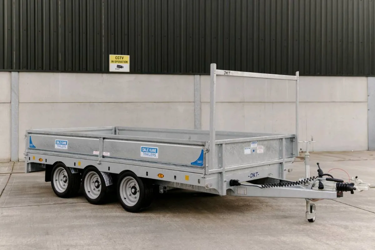 Dale kane 12x6 tri axle builders dropside trailer - Image 1