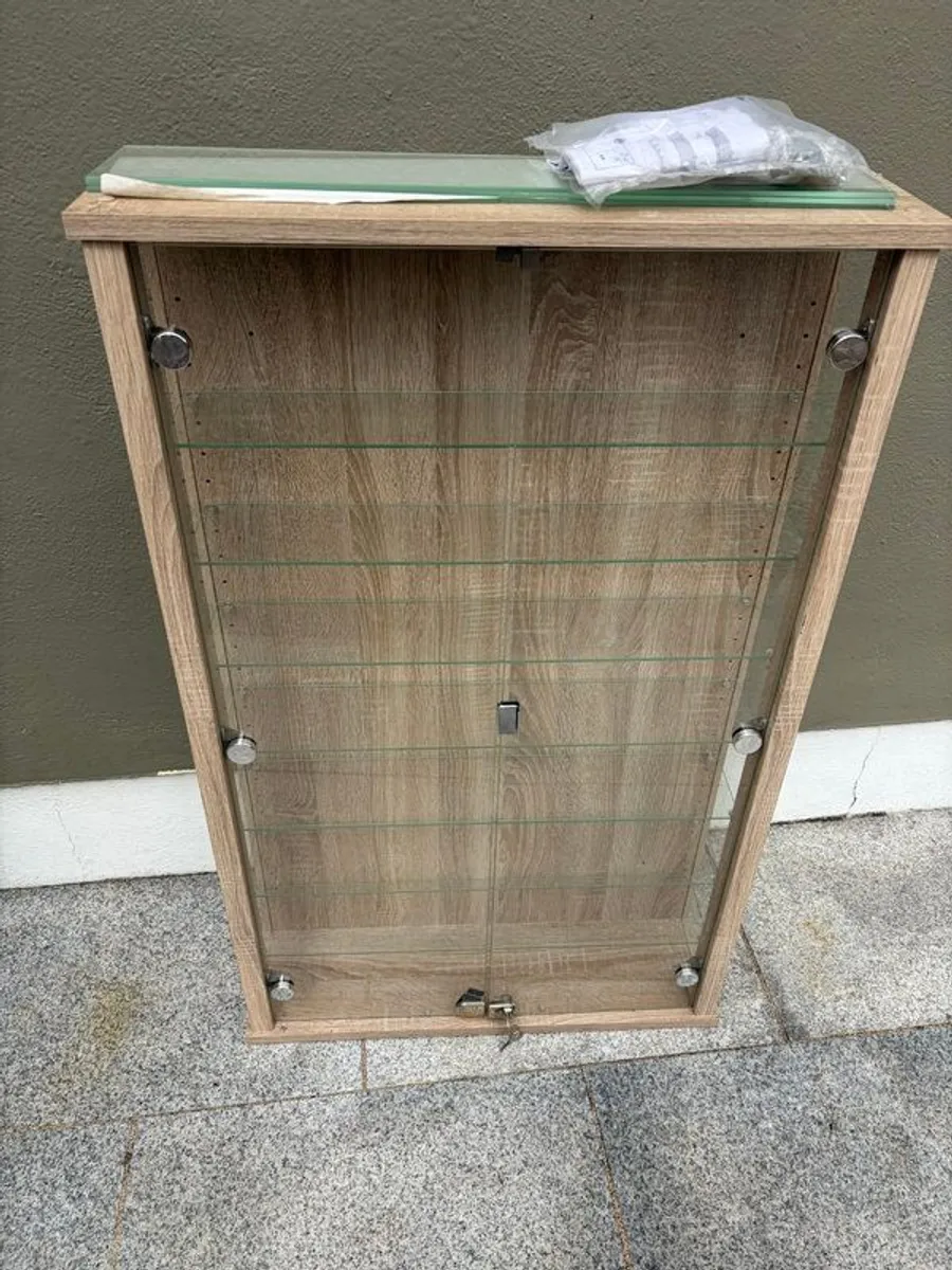 Glass & Wood Display Cabinet - Image 1