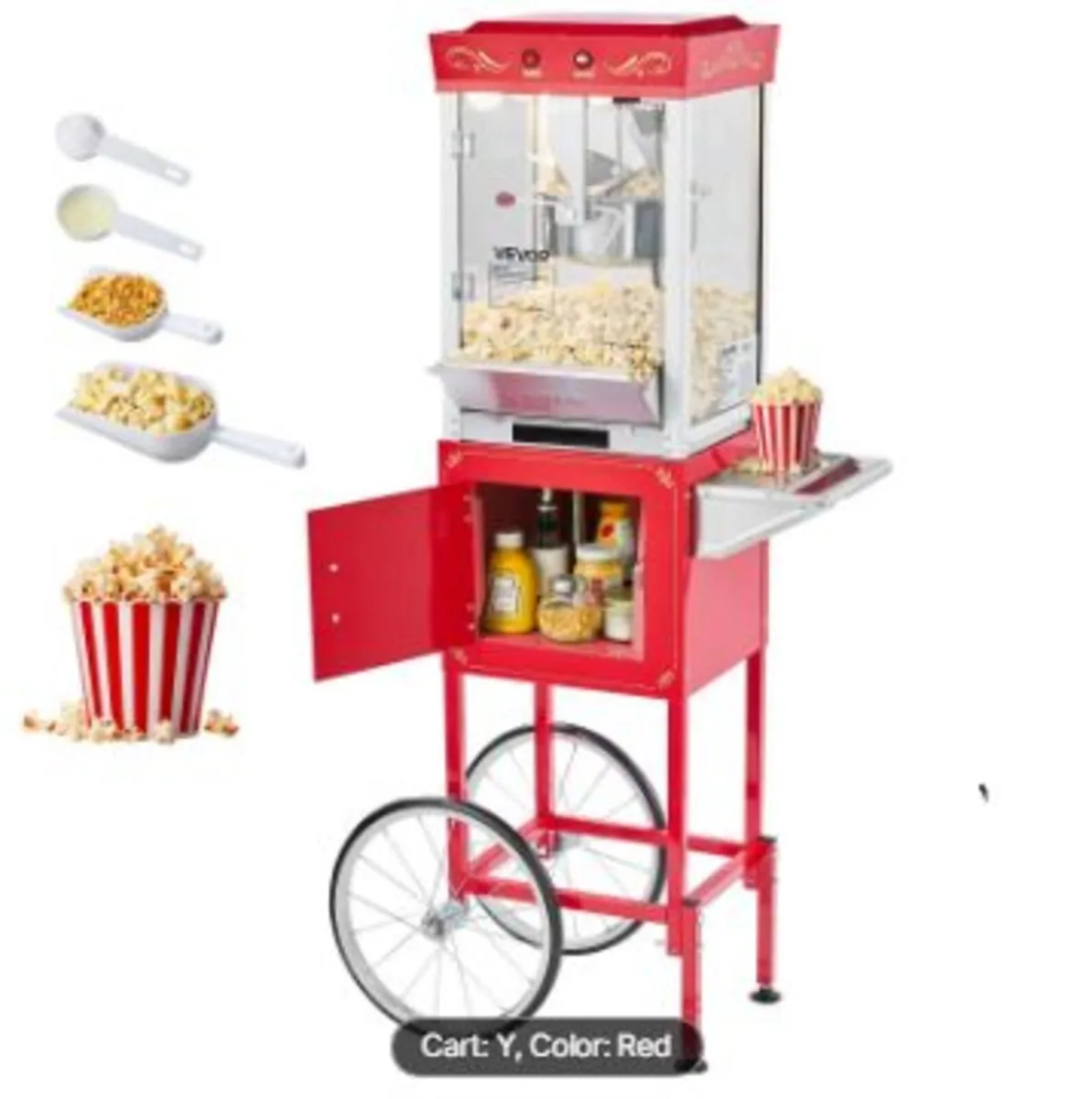 Popcorn Machine with Cart - Image 1