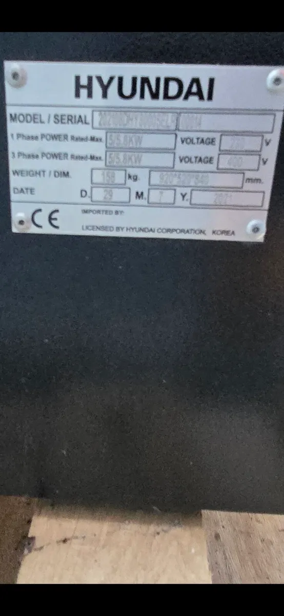 Hyundai 6kW/7.5kVA Long Run Diesel Generator - Image 3