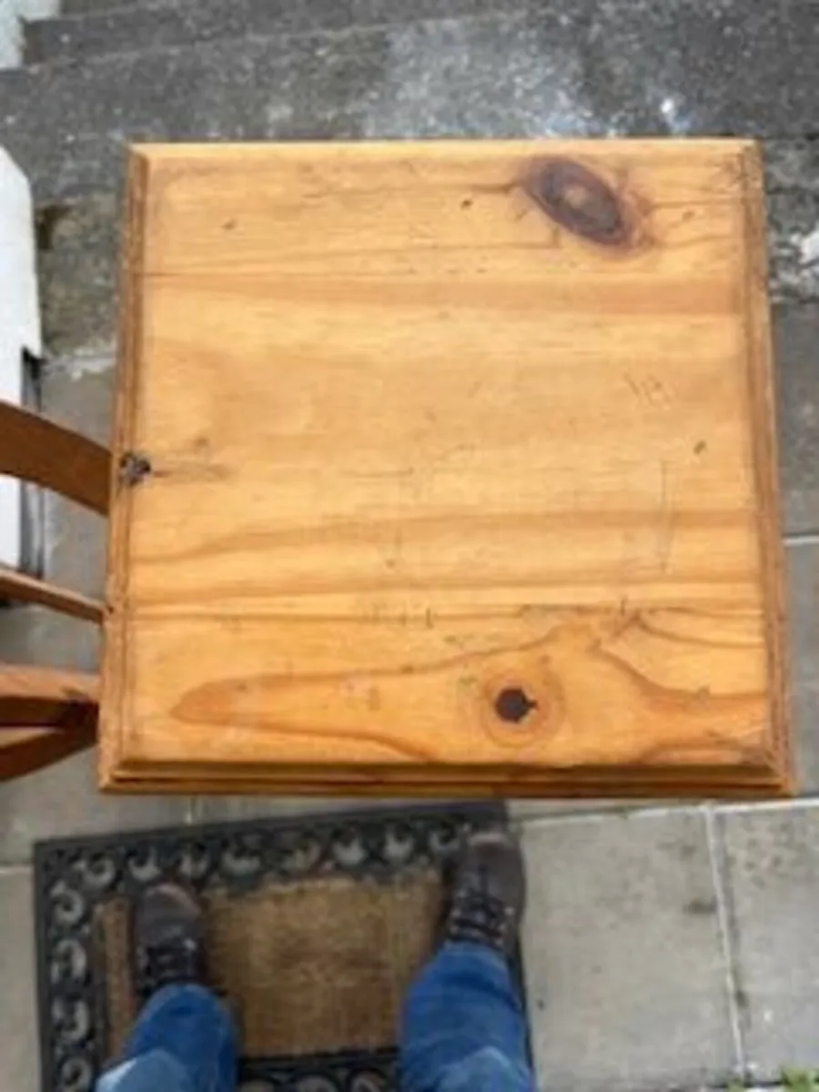 A pair of pine plant/sculpture stands - Image 3