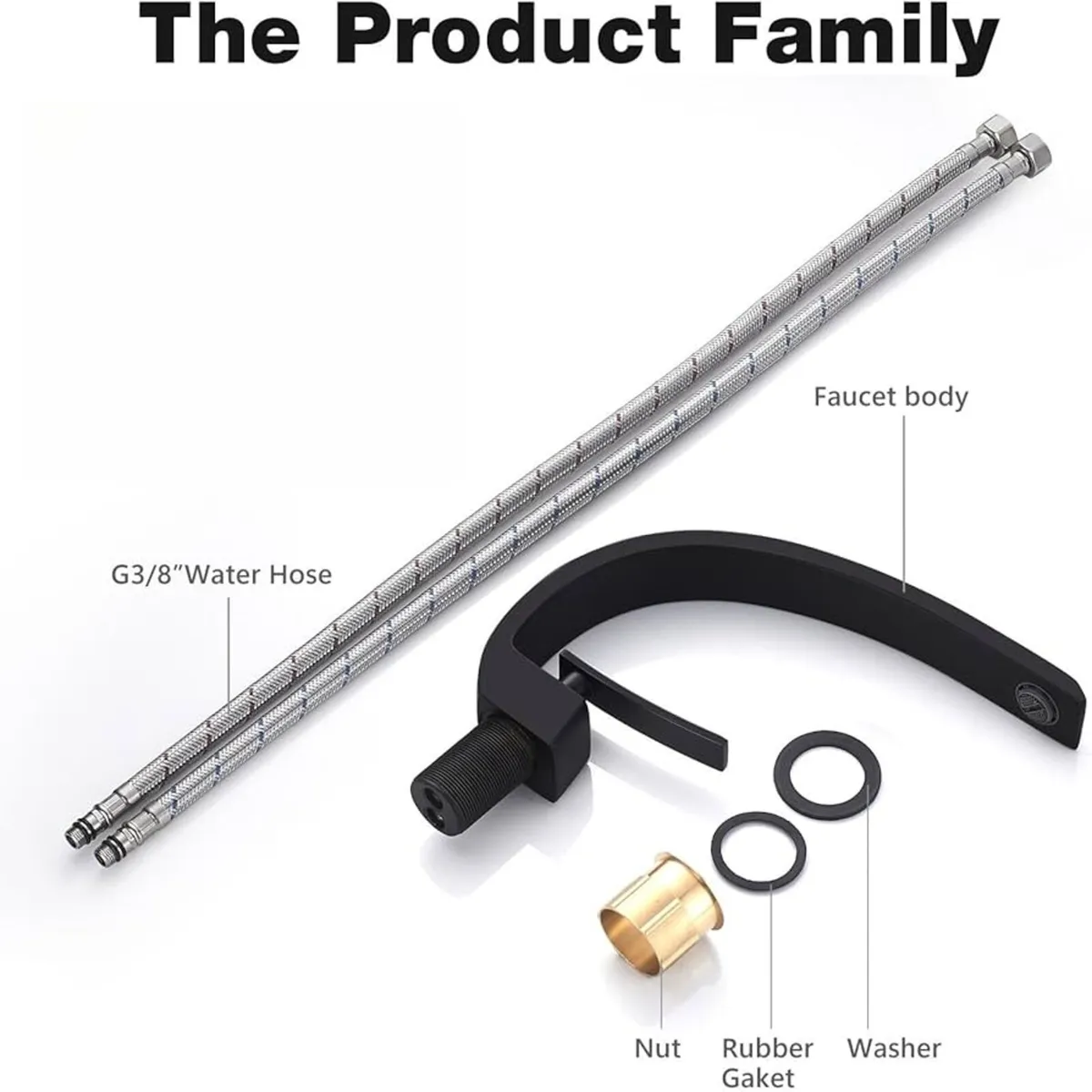 Taps Black Basin Mixer Tap Single Lever Bathroom S - Image 4