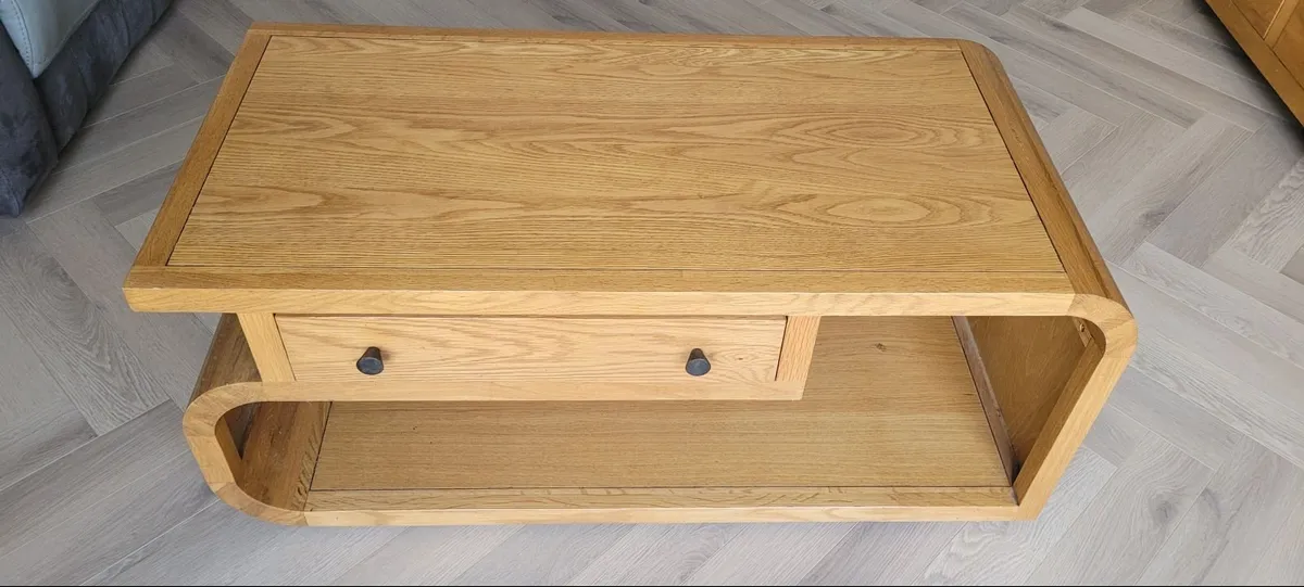 Solid Oak Coffee With drawer