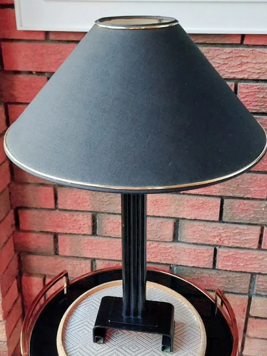 Al Frank Black Wrought Iron Table Lamp - Image 1