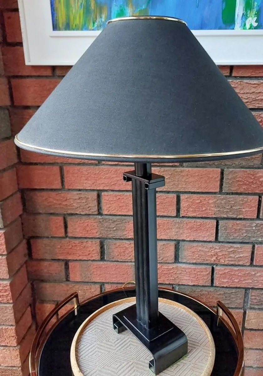 Al Frank Black Wrought Iron Table Lamp - Image 4