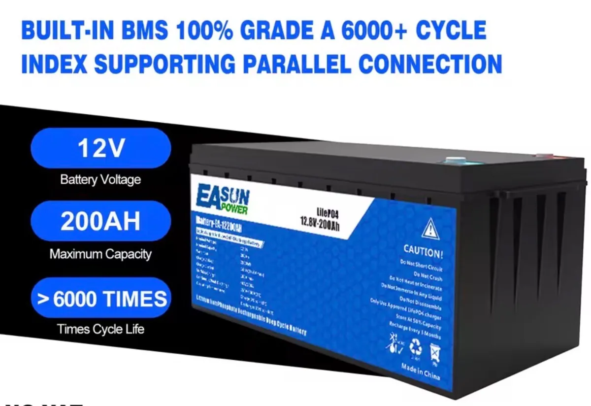 New LiFePo4 Battery 200AH 24v or 12v - Image 1