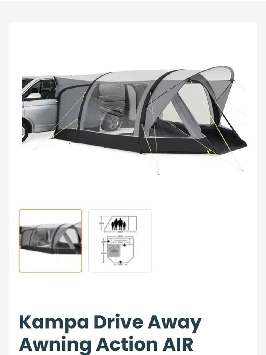 Kampa Drive Away Air Awning (Used once) - Image 1