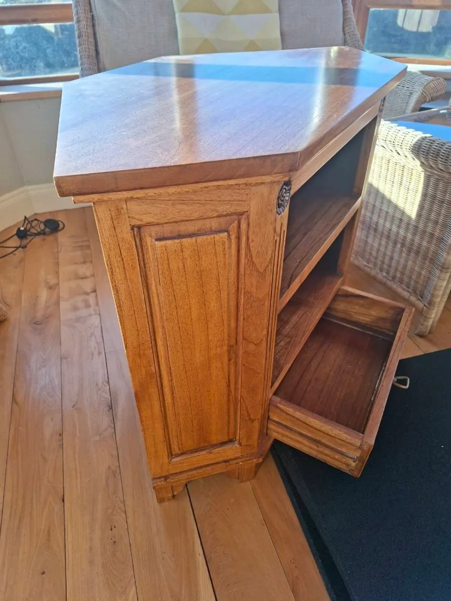 Solid Wood Corner TV Unit / Cabinet - Image 2