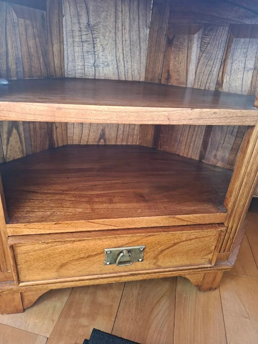 Solid Wood Corner TV Unit / Cabinet - Image 3