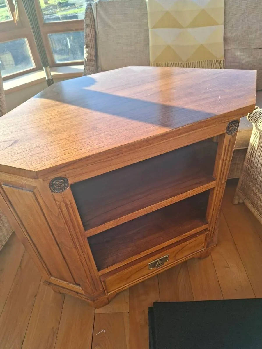 Solid Wood Corner TV Unit / Cabinet - Image 1