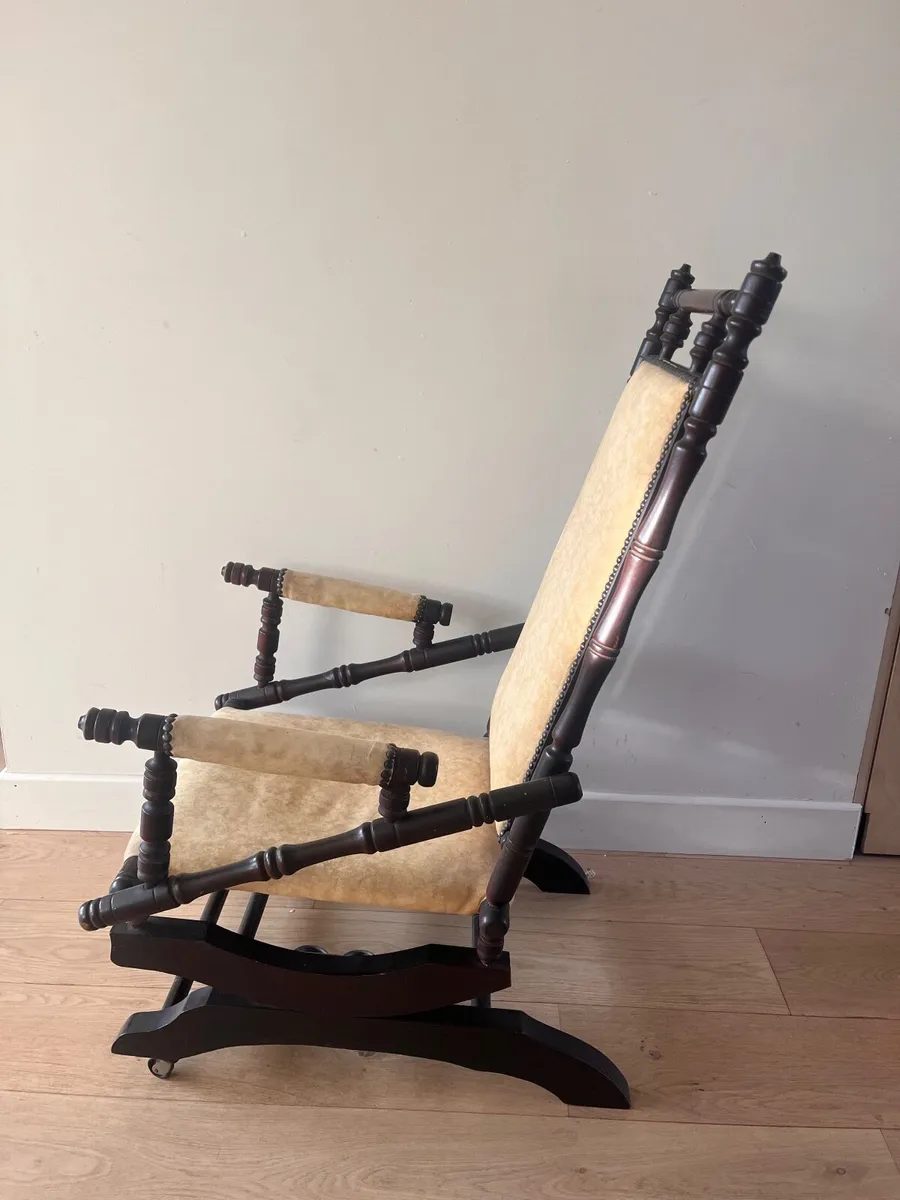 Antique rocking armchair - Image 2