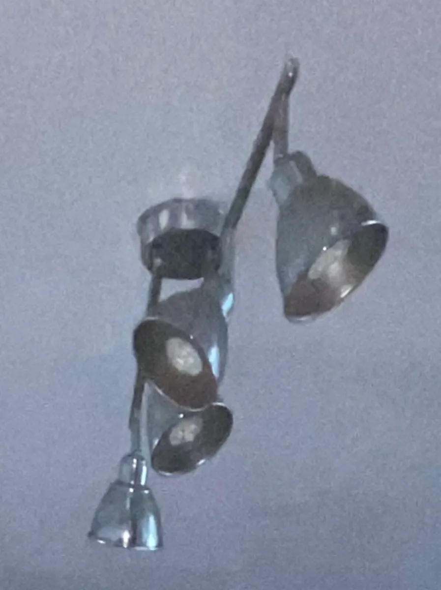 Silver 4x ceiling light with bulbs - Image 2