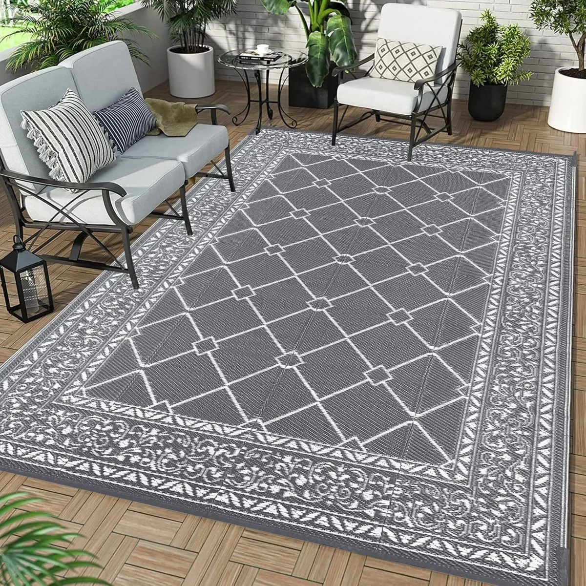 Outdoor Rugs for Garden Waterproof 270 x 360 cm - Image 1