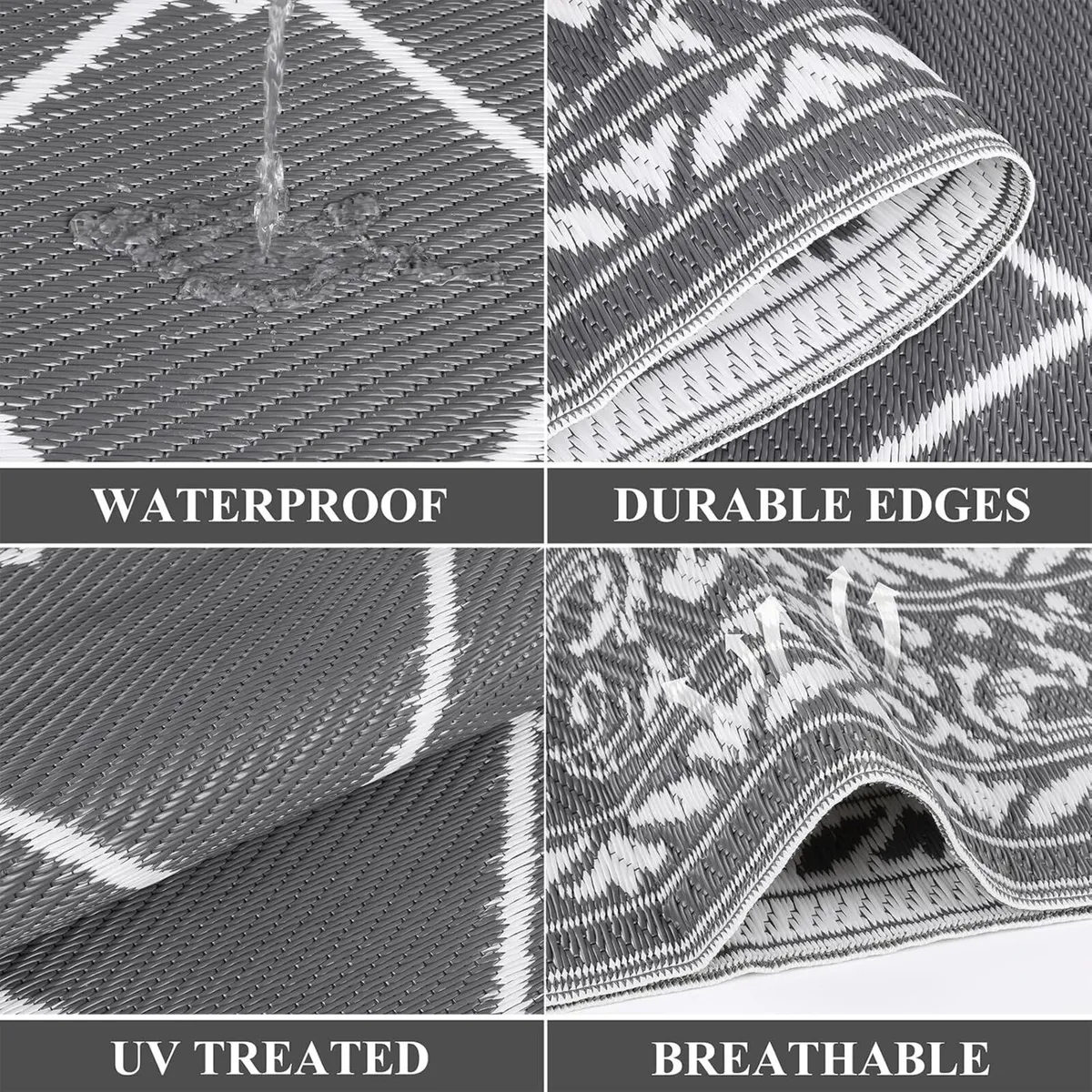 Outdoor Rugs for Garden Waterproof 270 x 360 cm - Image 4