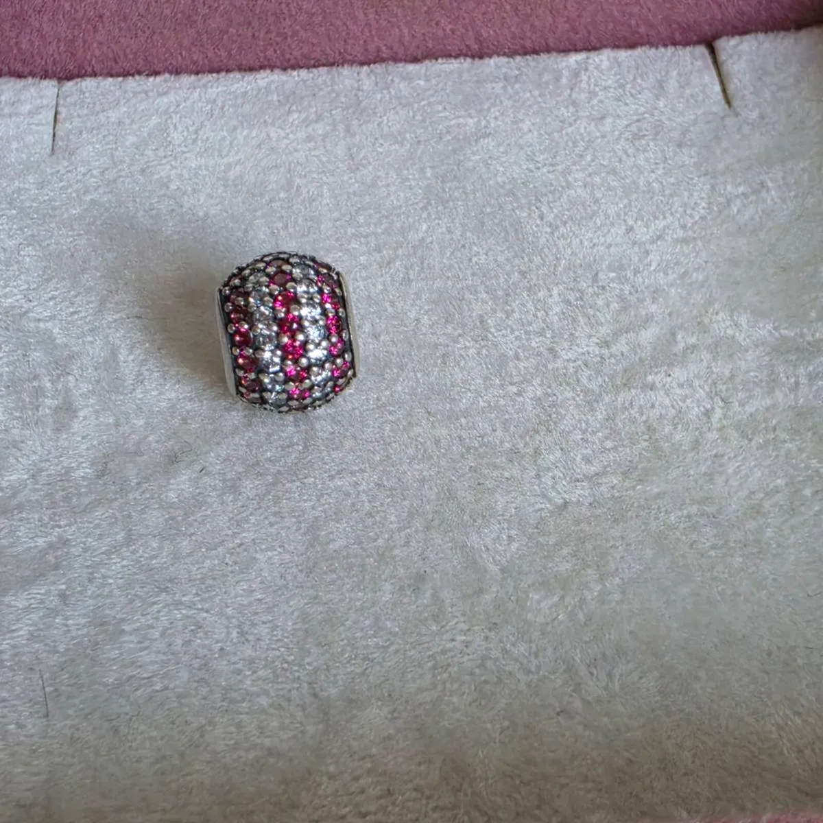 Pandora charm sparkly pink/clear - Image 3