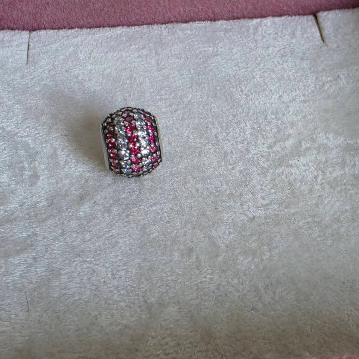 Pandora charm sparkly pink/clear - Image 2