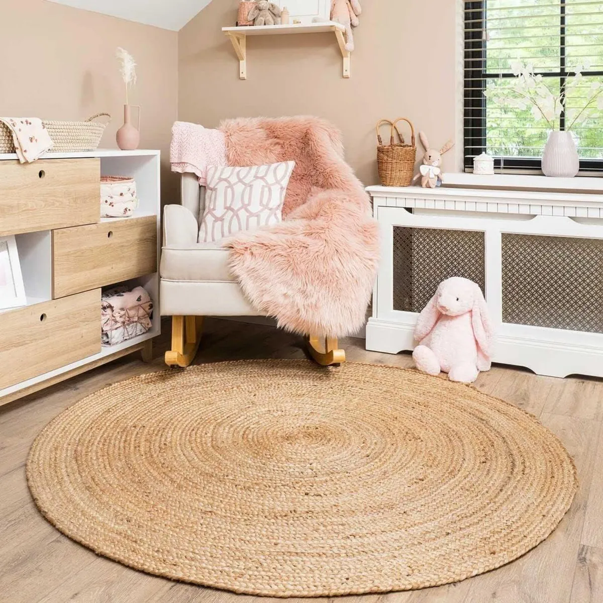 Jute Braided Rug - 150 CM or 5' Round Handwoven - Image 4