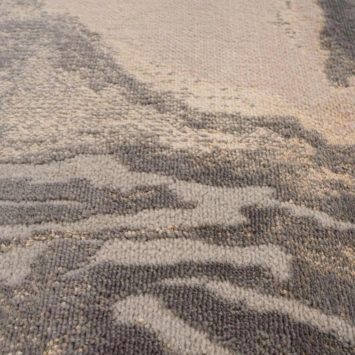 Large Modern Gold Metallic Marble Area Rug Plush - Image 4