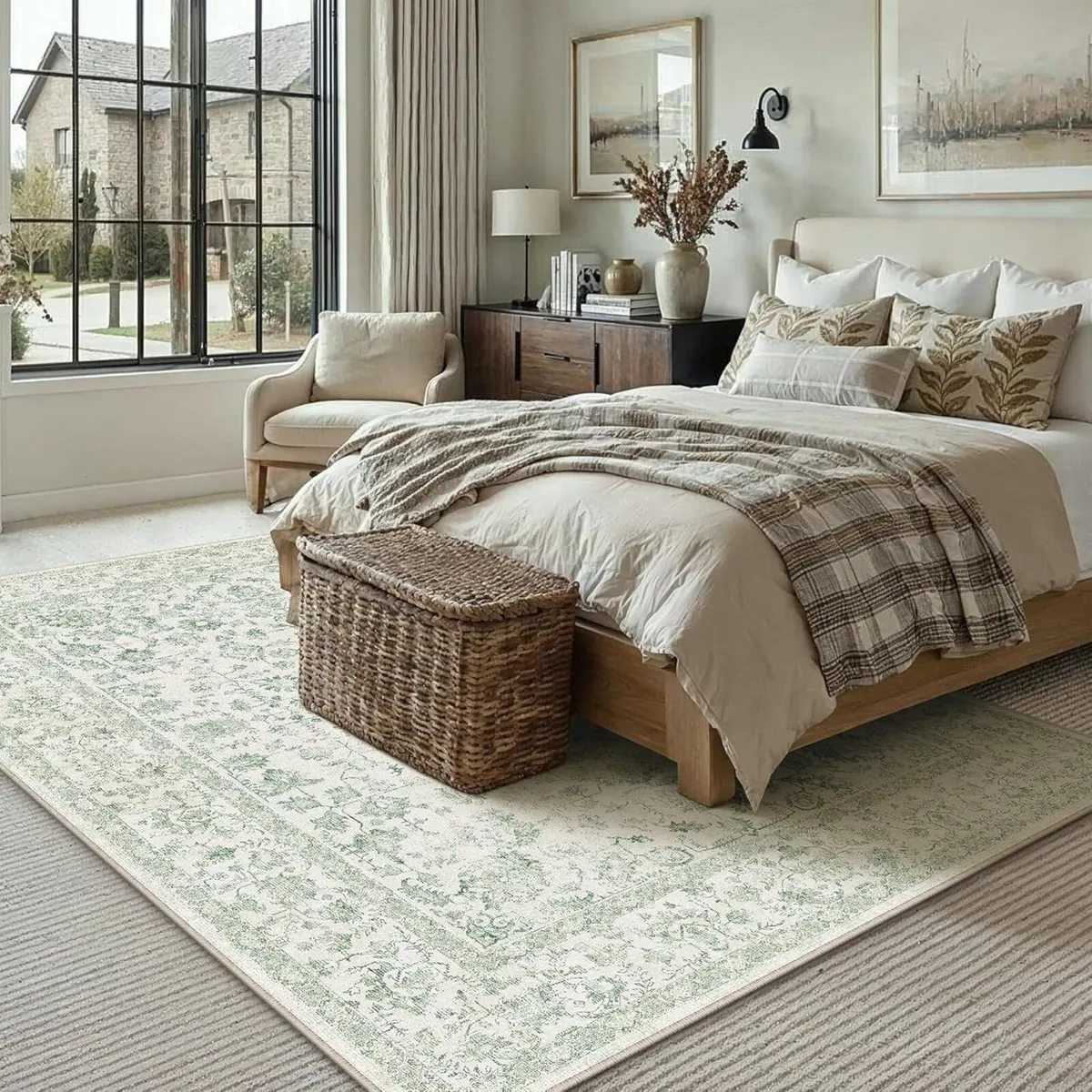 160x230 cm Washable Rugs Living Room Vintage - Image 4