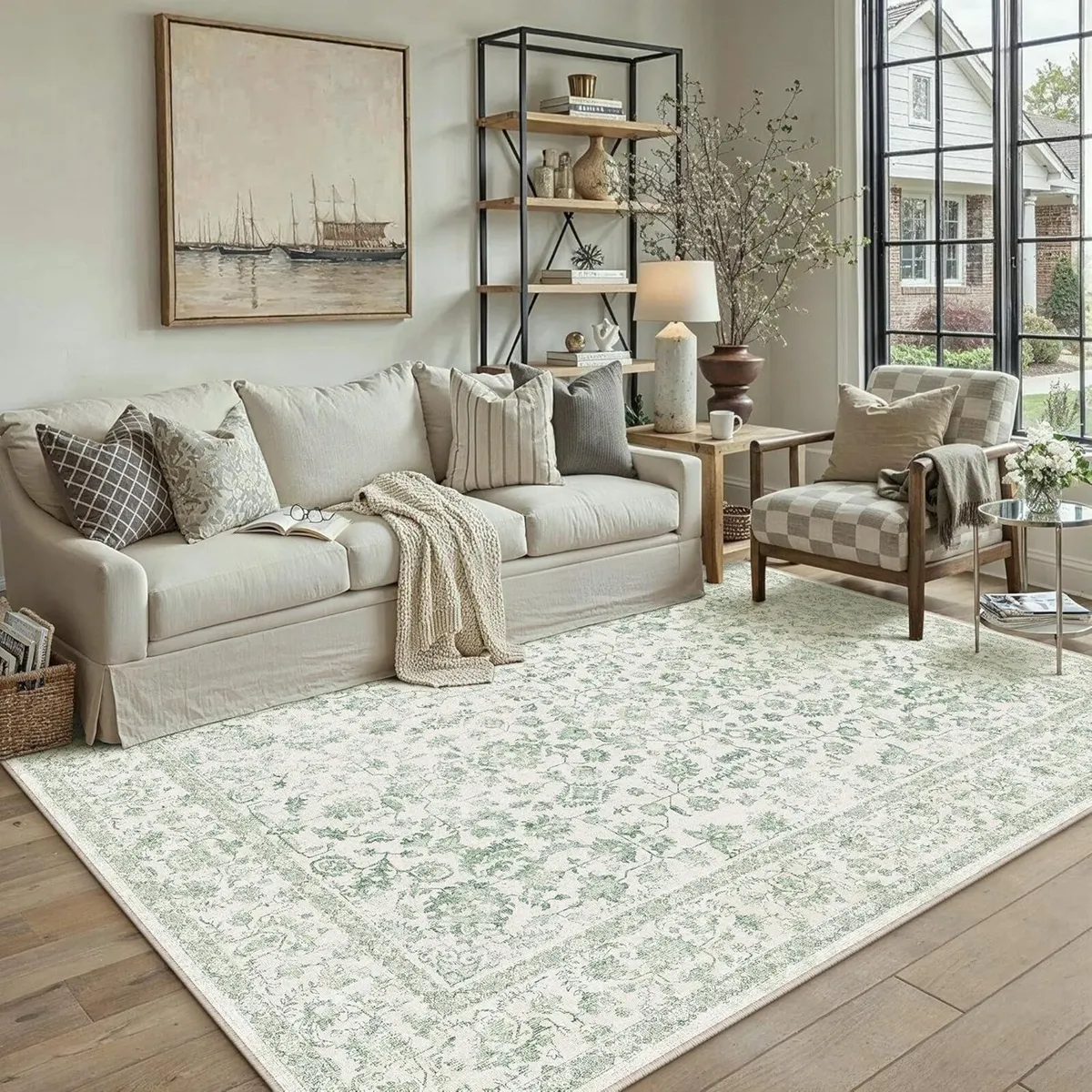 160x230 cm Washable Rugs Living Room Vintage - Image 1
