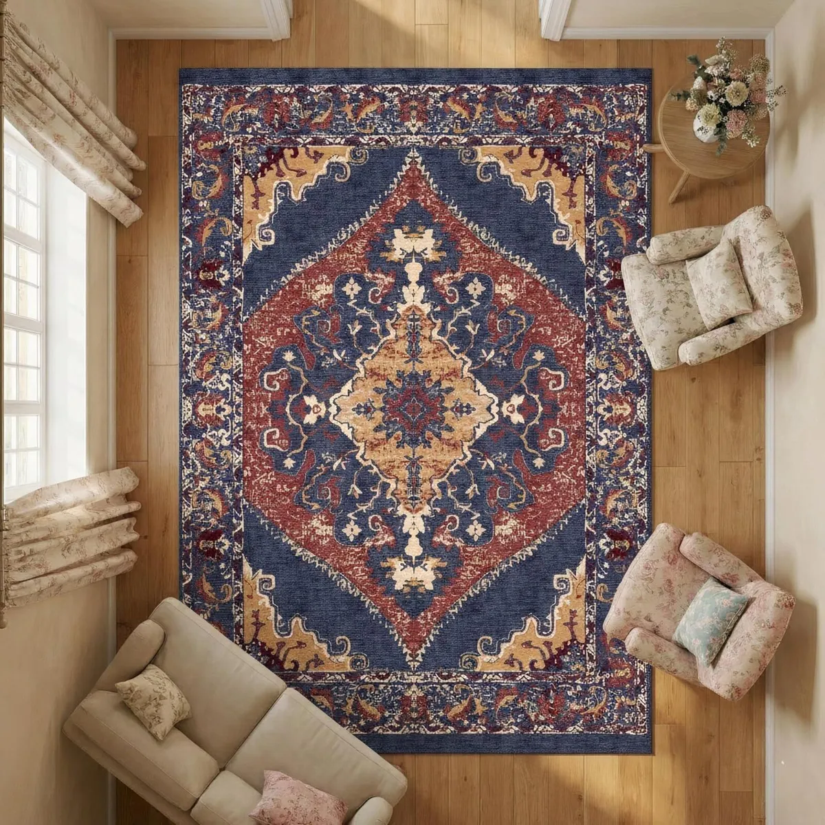 Machine Washable Rug 160x230cm Non-Slip Backing - Image 1