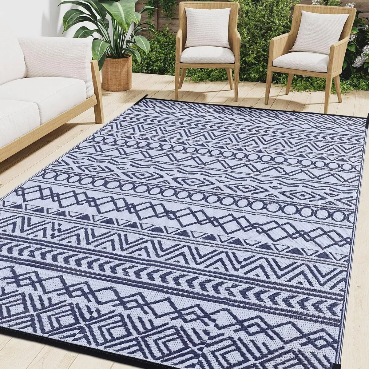 Large Outdoor Rug for Patios Waterproof Anti-slip - Image 1