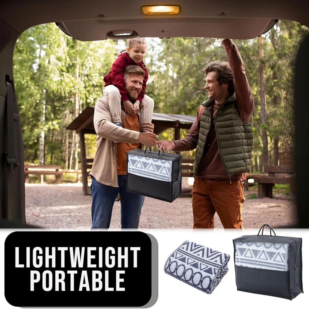 Large Outdoor Rug for Patios Waterproof Anti-slip - Image 4