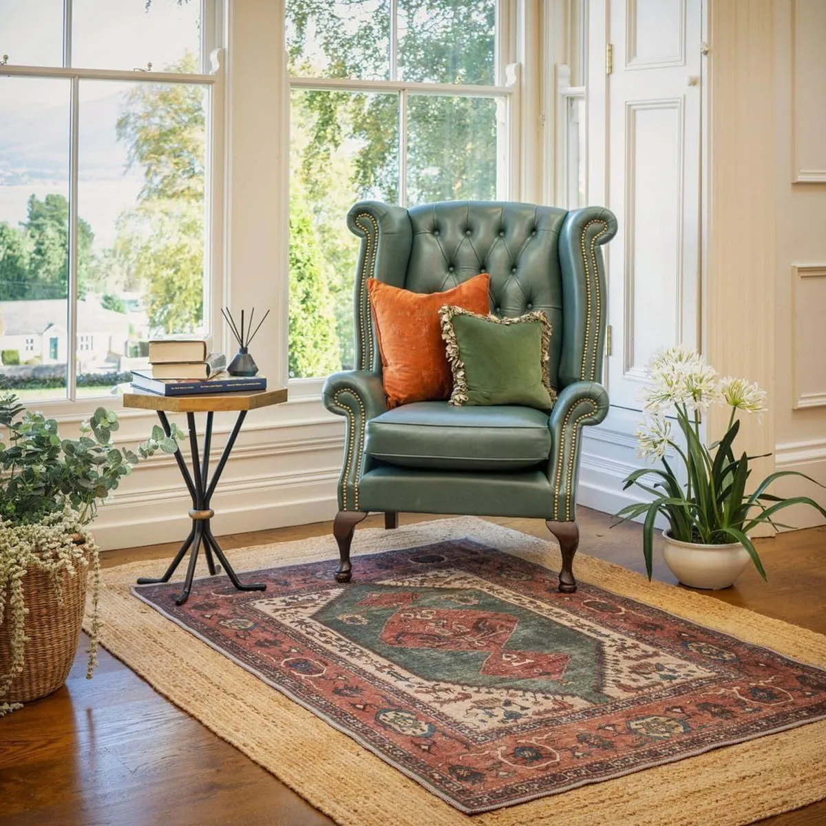 Machine Washable Terracotta Livingroom Rug - Image 2