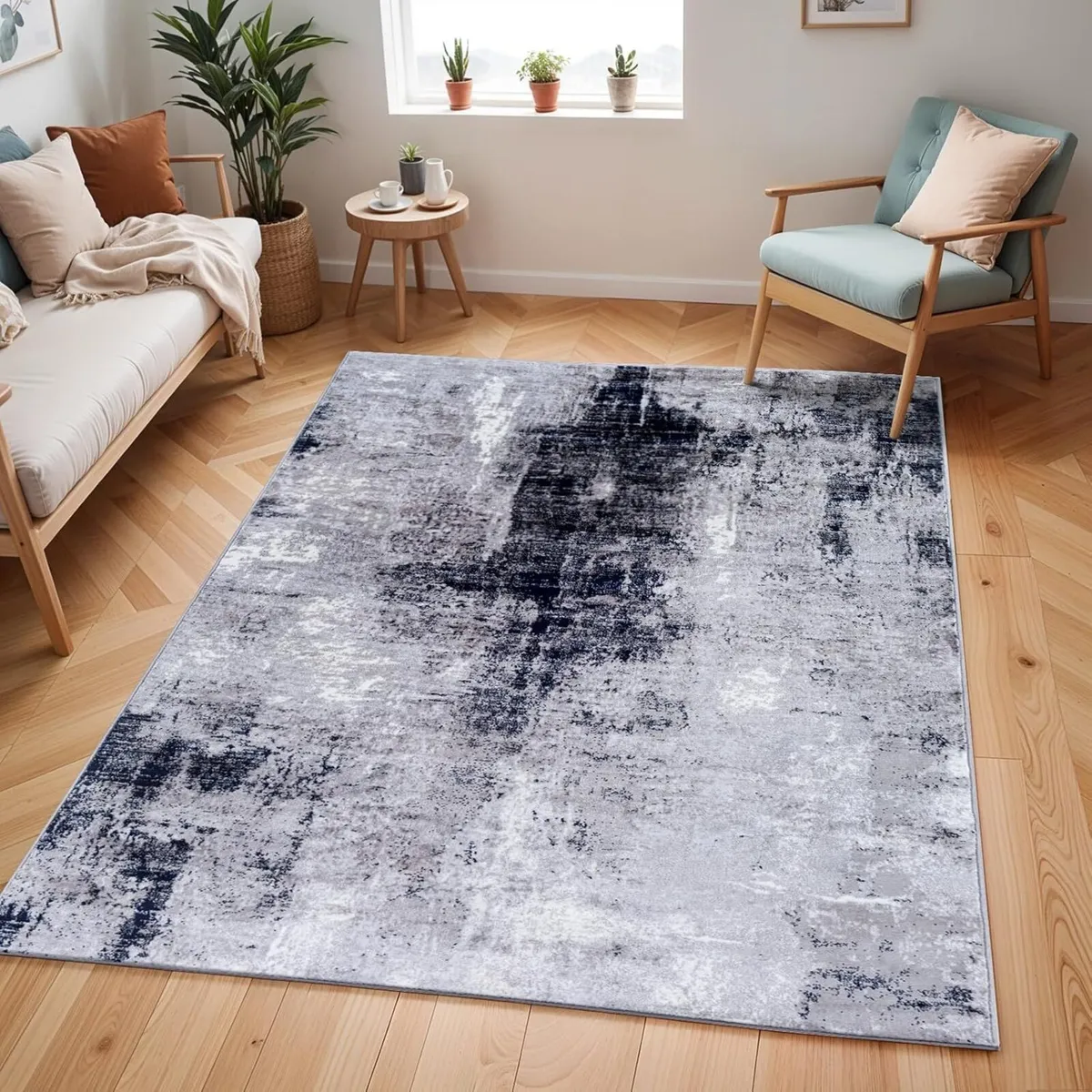 Helsinki Abstract Rug - Area Rugs Living Room - Image 1