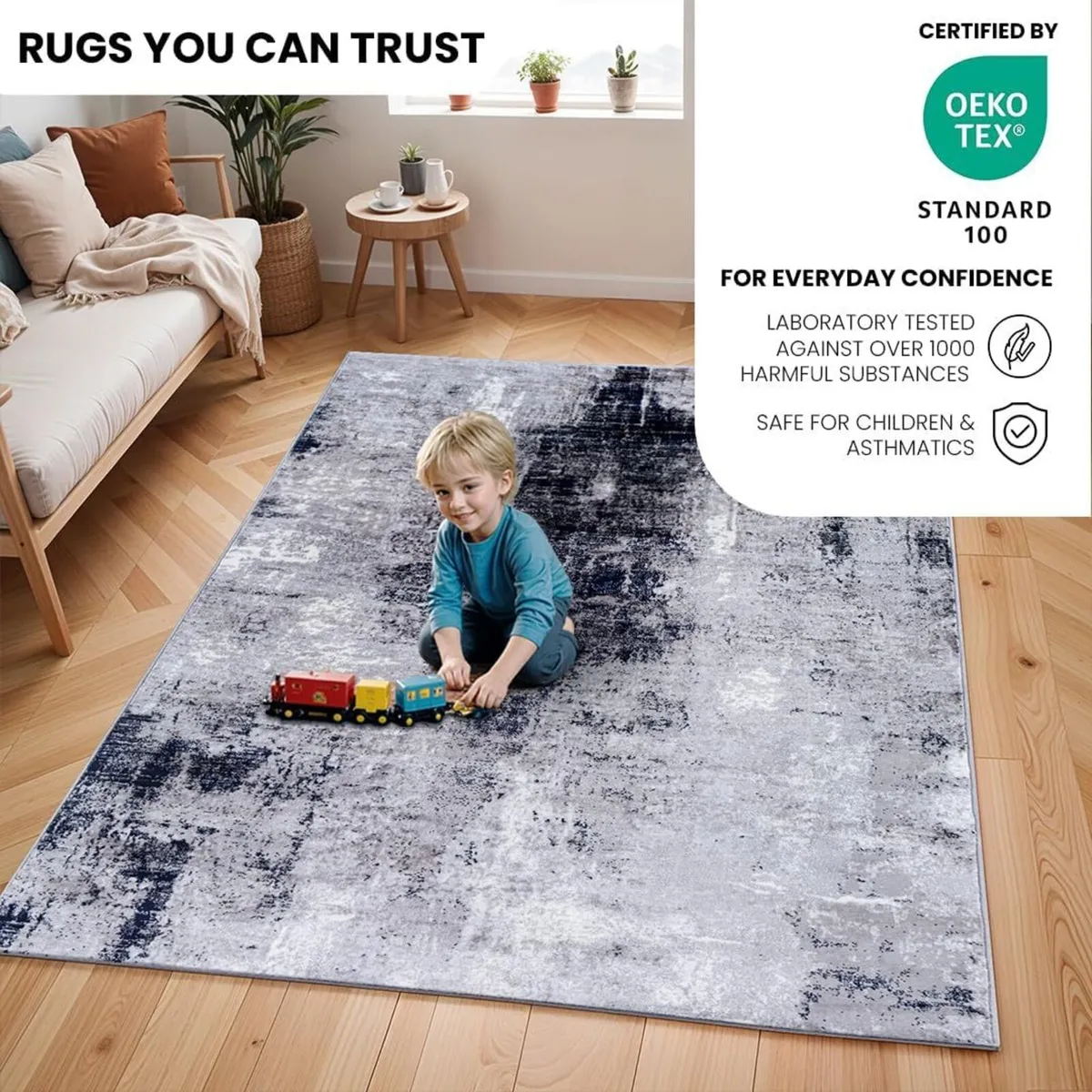 Helsinki Abstract Rug - Area Rugs Living Room - Image 3