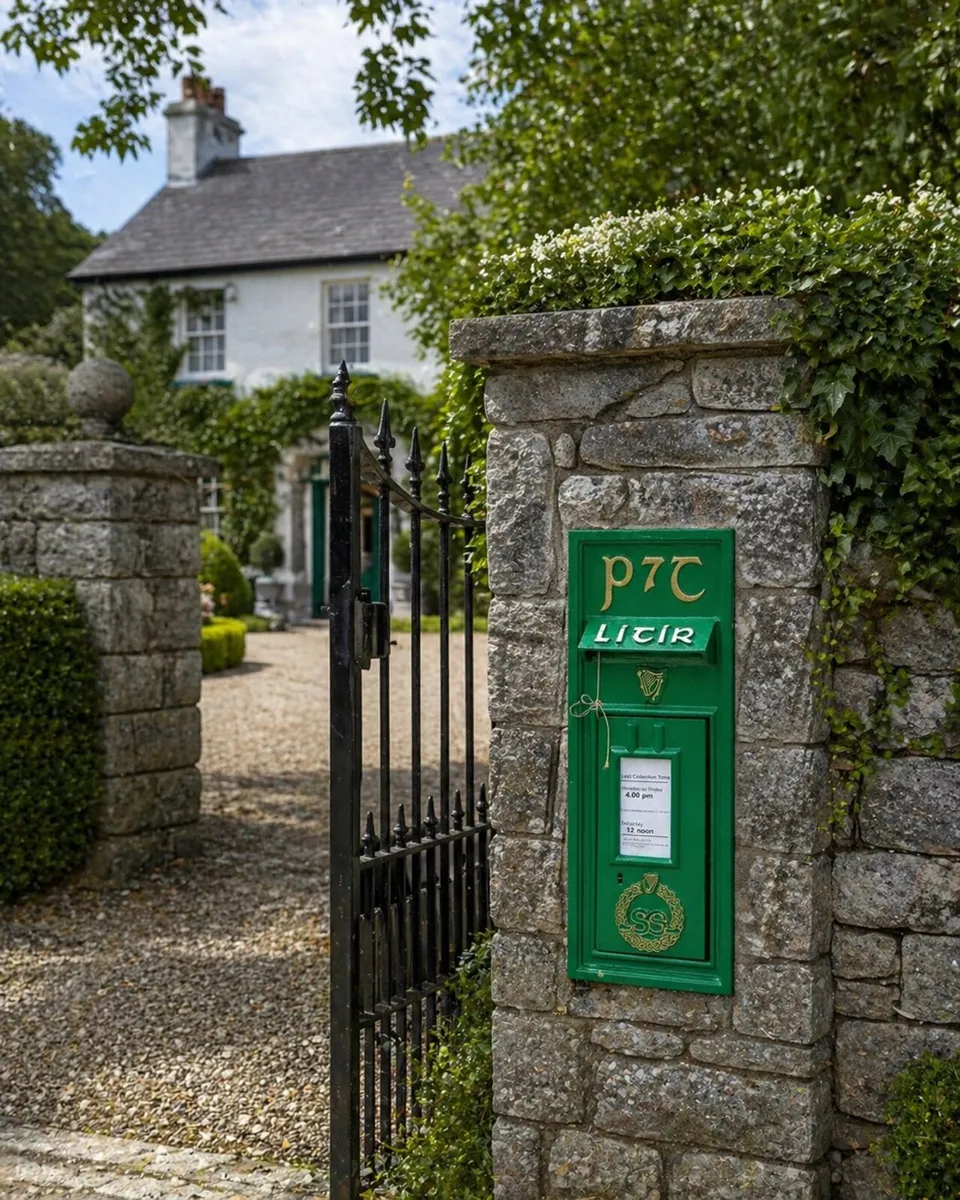 Irish post box building into wall - Image 1