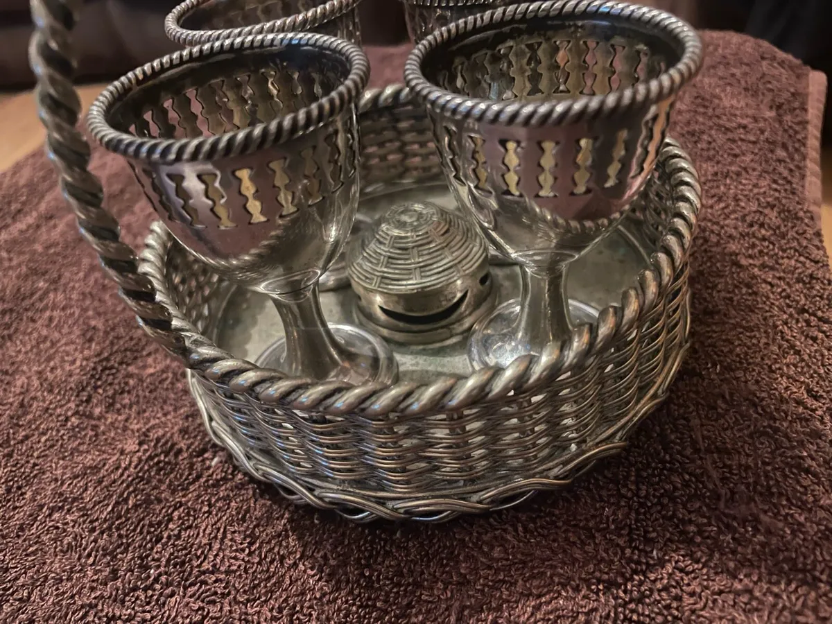 Vintage egg holder breakfast set - Image 2