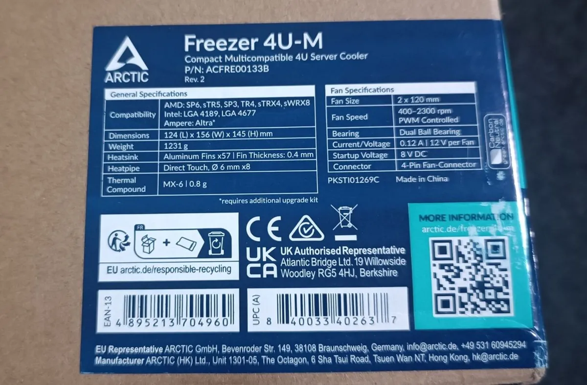 ARCTIC Freezer 4U-M(Rev. 2)Server CPU Cooler - Image 2