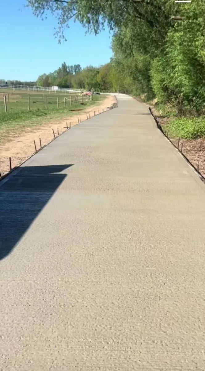 Concrete roads and yards