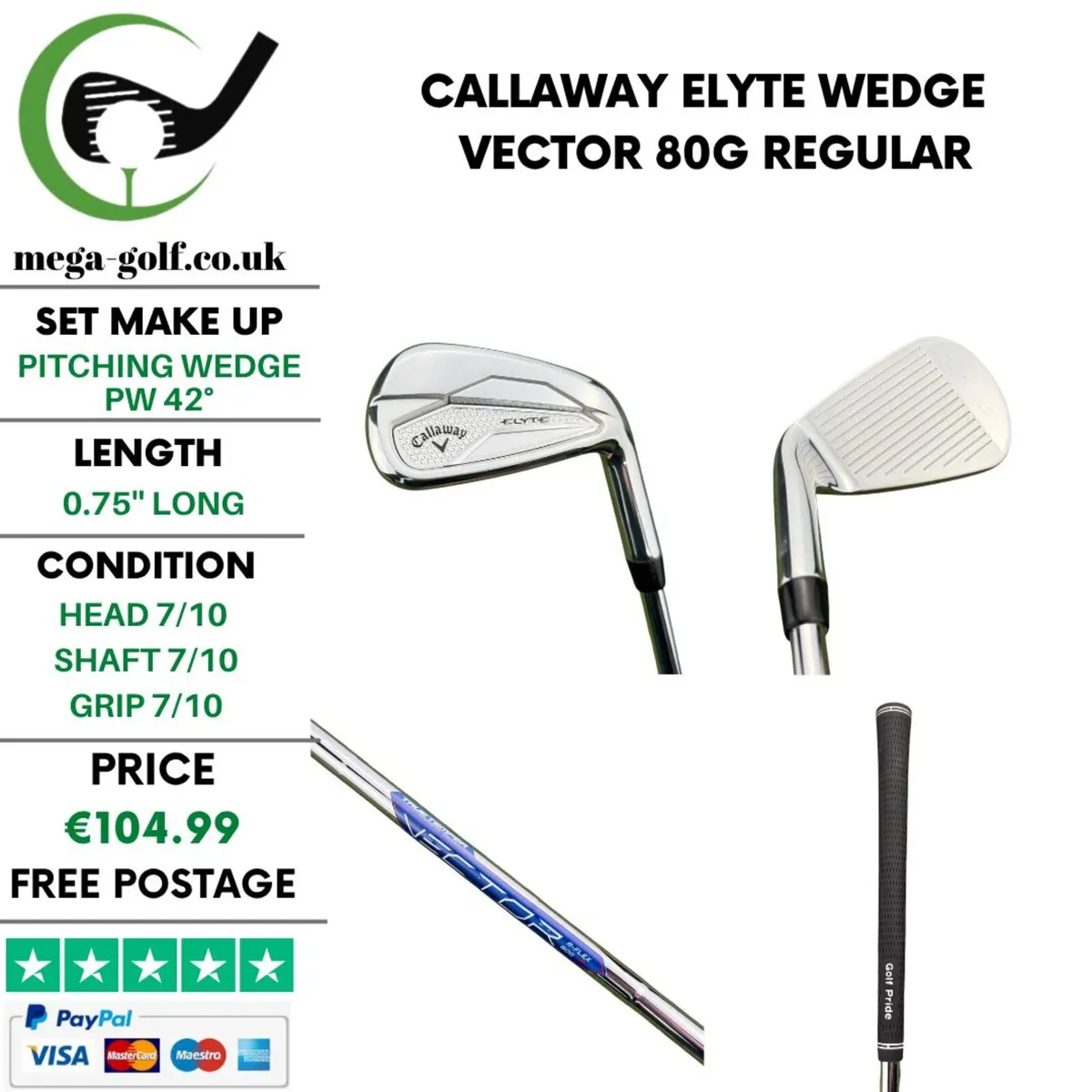 Callaway Elyte Wedge Pw 42° / Vector 80G Regular - Image 1